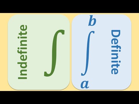 What is the difference between definite and indefinite integrals?