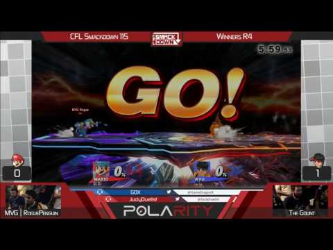 CFL Smackdown 115 WiiU - MVG RoguePenguin (Mario) vs The Gount (Ryu) - Winners R4