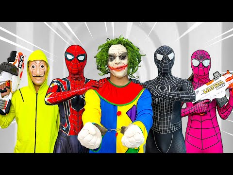 TEAM SPIDER-MAN vs BAD GUY TEAM IN REAL LIFE || RESCUE VENOM From JOKER ( Live Action ) Full