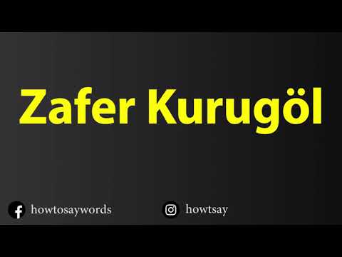 How To Pronounce Zafer Kurugol