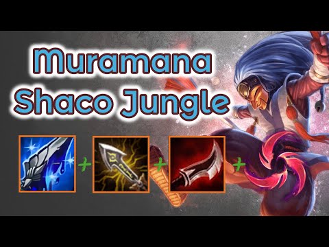 Muramana Shaco Jungle smurfing in Gold [League of Legends] Full Gameplay - Infernal Shaco