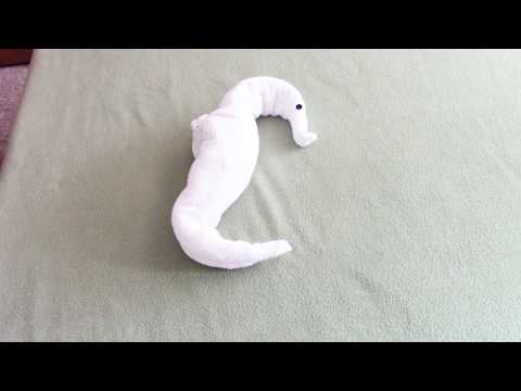 How to make/fold Towel Seahorse | Towel Folding | Towel Art |Towel Origami |Towel Animal
