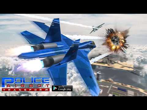 US Police Flying Robot Transformation Game Video