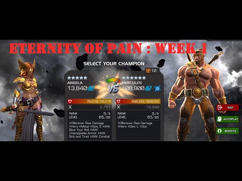 Eternity of Pain | Week 1 | Hercules Boss | Throne breaker Objectives | Angela Vs Hercules |