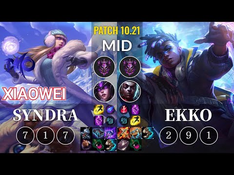DMO Xiaowei Syndra vs Ekko Mid - KR Patch 10.21