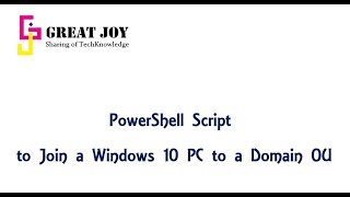 Download the video "PowerShell Script to Join a Windows 10 PC to a Domain OU"