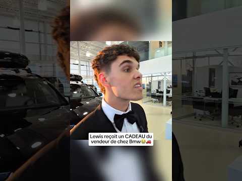 LEWIS RECEIVES A GIFT FROM THE SALESPERSON AT BMW #lewisthecrazy