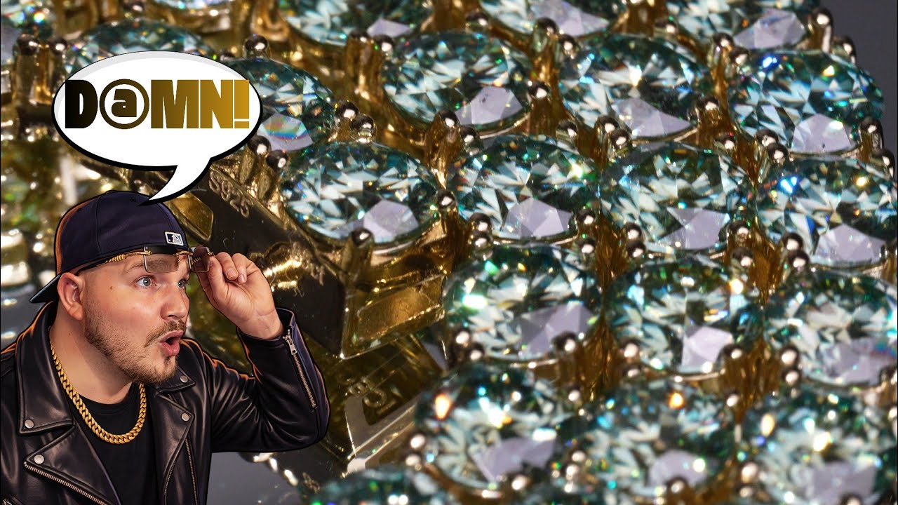 Absolute Banger From ICEGIANT Jewelry! Their Rare Blue Moissanite Tennis Chain!