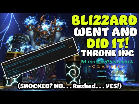 Whiplash from how quick ToT PTR is coming lol!? MoP Classic