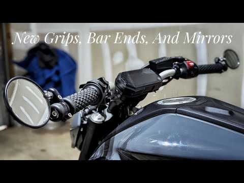 CRG Hindsight LS Mirrors + Rhinomoto Bar Ends + Bikemaster Grips Install! | 2021+ Yamaha MT-07 Mods