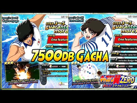 7500db GACHA, STEP 1-3 "NEW" HYUGA & MISAKI JY + PvP League 🔥 - Captain Tsubasa ZERO