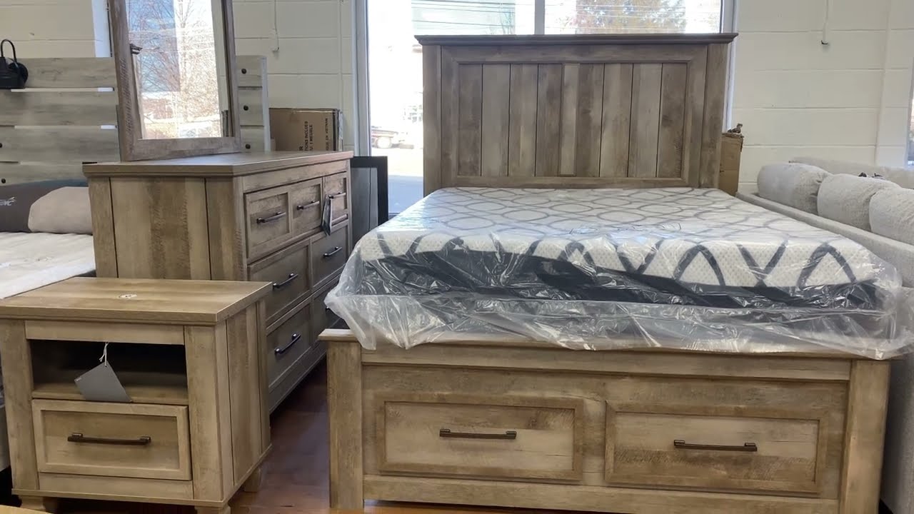 Yarbeck Queen Bed, Dresser with Mirror, Nightstand Set - Ashley Furniture - Rock Bottom Furniture
