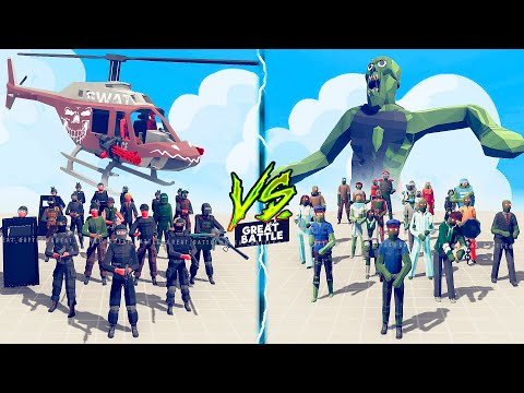 SWAT TEAM vs ZOMBIE TEAM - Totally Accurate Battle Simulator TABS