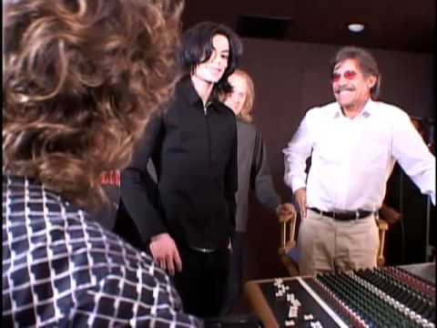 Michael Jackson  (RARE) with  Geraldo Rivera in recording Studio 2005
