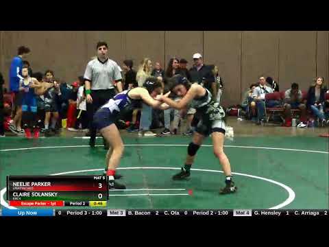 Middle School Girls 105-110 Claire Solansky ERC4 Vs Neelie Parker Texans Wrestling Club