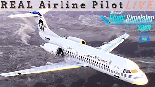 Small Regional Jet Packs a PUNCH! JustFlight Fokker F70 | MSFS ortho VS XP12 | Real Airline Pilot!