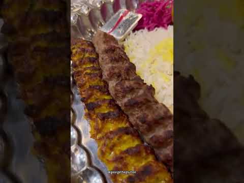 Melhor Kebab iraniano Dubai | Comida dos Emirados Árabes Unidos | Seekh Kabab Koobideh | Arroz iraniano Tomate Berry #dubaifood