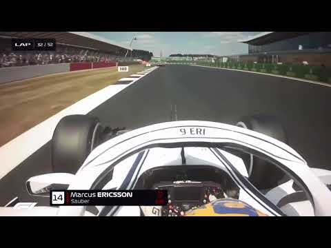 Marcus Ericsson crash at British GP 2018