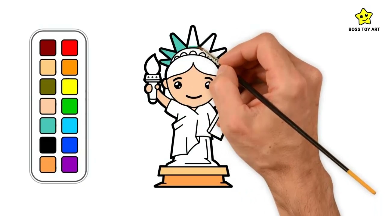 Drawing of Statue of Liberty | Picture Coloring Pages