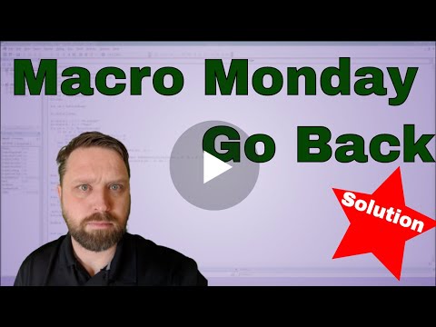 Macro Monday Go Back Button Solution