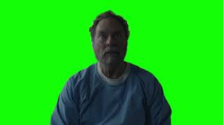 Fuches staring at TV "that's us" Barry green screen