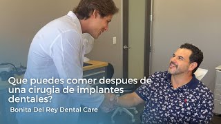 Que se puede comer despues de una cirugia de implantes dentales