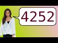 How To Say 4252 In French