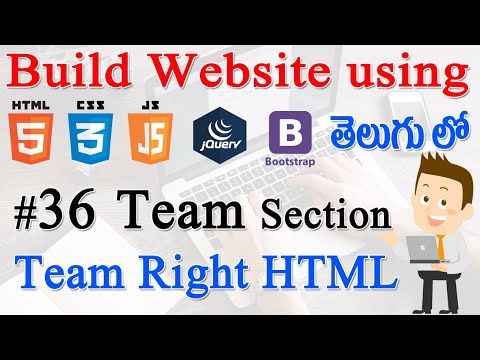 36 How to Build Website using Html CSS JS jQuery Bootstrap Building Team Team Right HTML