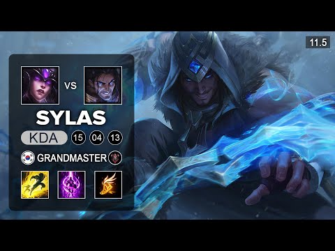 Sylas Mid vs Syndra - KR Grandmaster Patch 11.5