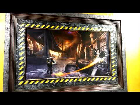 Sami Kapanen's career art painting at KalPa VIP box 🏒 Taulu Sami Kapasen urasta (Antti Karppinen)