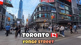 Download lagu Toronto 🇨🇦 Saturday Yonge Street Downtown Walking Tour Canada 4k mp3