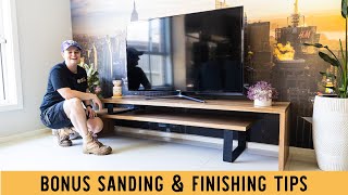 DIY | How to build a MODERN TV Unit with bonus sanding and finishing tips