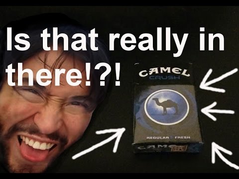 Part of a video titled Camel Crush Cigarettes! You won't believe what's Inside! - YouTube