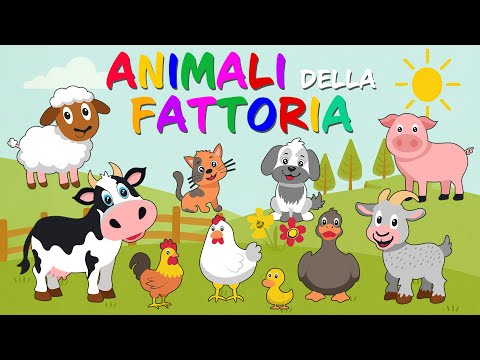 Animali della fattoria 🐄🐔🐖 | Impara i nomi degli animali della fattoria | Video Educativo