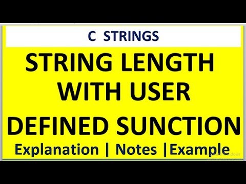 C Program For String Length With User Defined Function