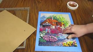 Framing a diamond painting -  Easy and Inexpensive!