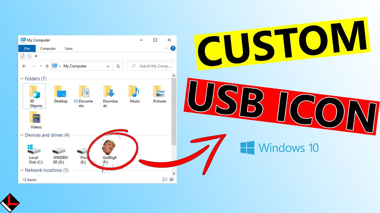 Removable USB Flash Drive Custom Icon in Windows 10