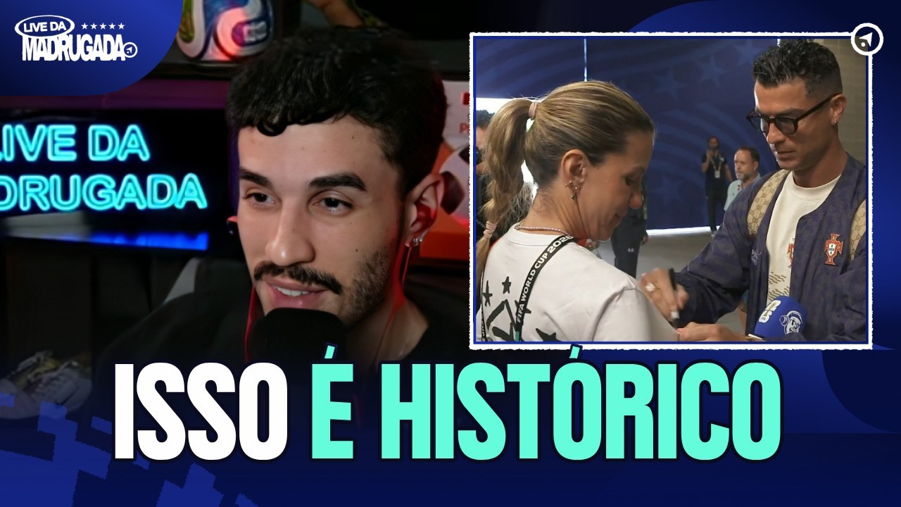 CONSEGUIMOS O AUTÓGRAFO DO CR7! ALLAN REAGE A BASTIDORES DO JOGO DE PORTUGAL! | LIVE DA MADRUGADA