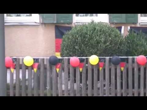 Schön Dekoriertes Haus zur Fußball-WM-2014 in Erlangen Äuß. Brucker-Str.