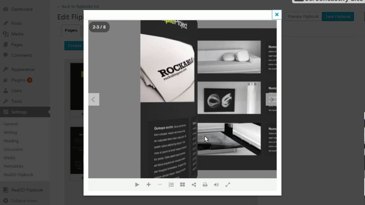Real3D Flipbook WordPress plugin installation