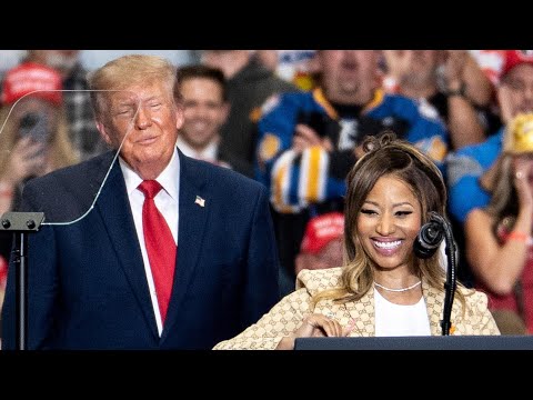 Trump campaigns in Michigan, joined by Nicki Minaj