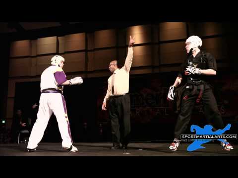 Tyler Hall v Vince Little - Round 1 - Jr Team Sparring - Amerikick Internationals 2014