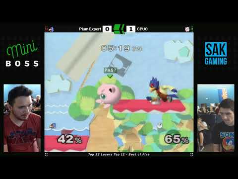 Mini Boss 5 SSBM Top 32 Losers Top 12 - CPU0 (Jigglypuff) vs Plum Expert (Falco)