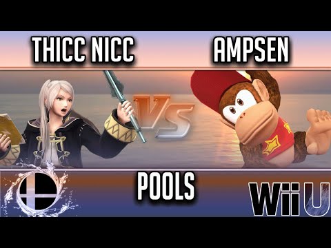 Smash'N'Splash 4  Pools - DOJO | Thicc Nicc (Robin) vs  Ampsen (Diddy Kong)
