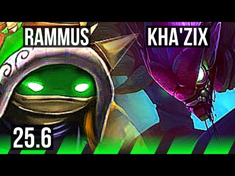 RAMMUS vs KHA'ZIX (JGL) | Rank 1 Rammus, 67% winrate, Dominating | NA Challenger | 25.6