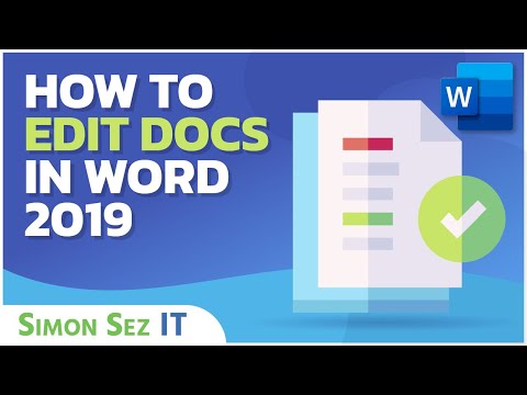 How to Edit Documents in Microsoft Word 2019 - MS Word Tutorial