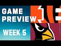 Cincinnati Bengals vs. Arizona Cardinals | 2023 Week 5 Game Preview