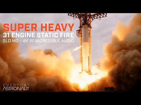 SpaceX Super Heavy Fires 31 Rocket Engines