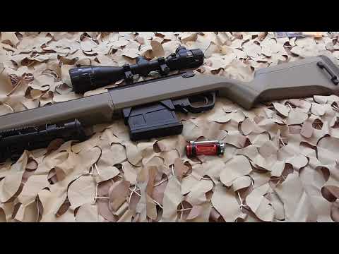 Amoeba Striker AS01 spring sniper rifle upgrade & chrono.