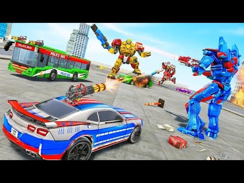 Future robot wars in police bus games and shooting car robot transforming games.Adopted new games.